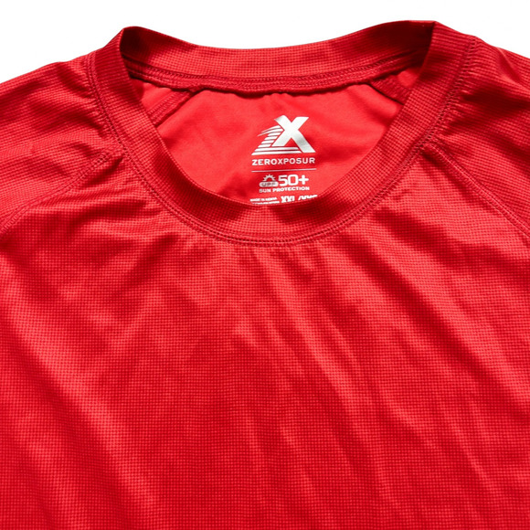 Zeroxposur Mens Size XXL UPF 50+ Sun Protection Short Sleeve Red T-Shirt (17)‎ - Picture 2 of 8